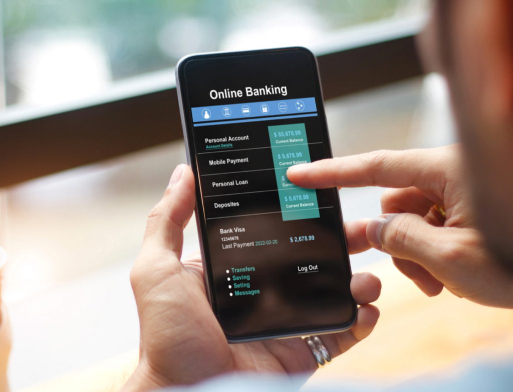 Online Banking with a mobile app
