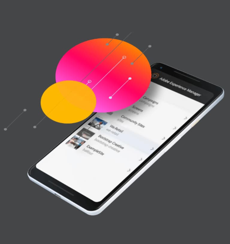 Adobe Experience Manager on a phone