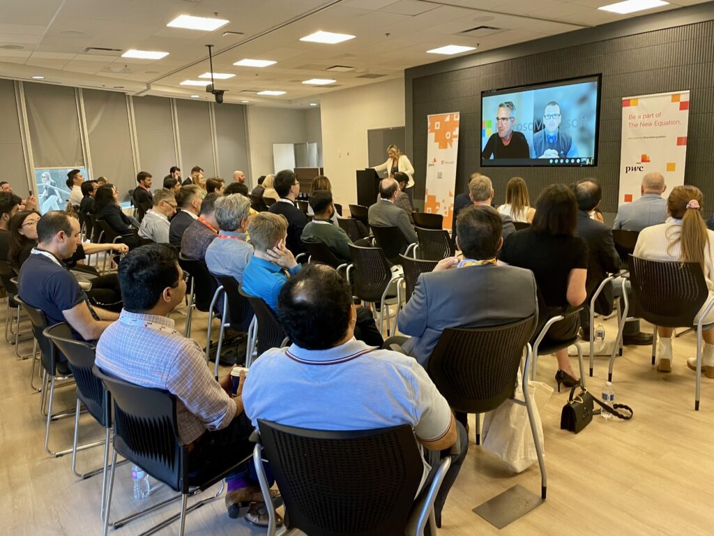 Large crowd at Microsoft and PwC AI Event!