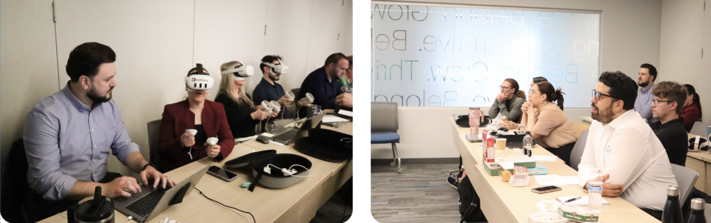 Image: Champions exploring scenarios, reflecting on their experience, and helping define what effective conversations look like.